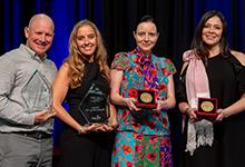 SPU's four honorees were honored at the 2020 Homecoming Alumni Awards dinner.